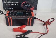 PROSTOWNIK ŁADOWARKA DO AKUMULATORA SAMOCHODOWY 12V/8A 24V/4A